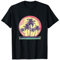 Retro Sonnenuntergang mit Palmen für Urlaubsfans T-Shirt
