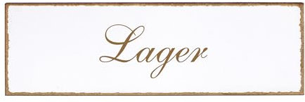 Dekolando Deko Türschild - Lager - Schild 150 x 50 mm - Schilder Türschilder Namensschilder Wohnung selbstklebend Holzschild Tür Holzschilder