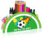 LUKIUP Organiseur de bureau, Football Porte-crayon pour, Organisation de salle de classe, Pot à crayons - Convient pour la boîte à crayons pour enfants et l'organisation de salle de classe