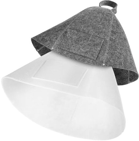 Baluue 2pièces Lot De Chapeaux De Bain Pour Sauna Feutre Absorbant Eau Pour Sécher Les Cheveux Accessoires Pour Douche