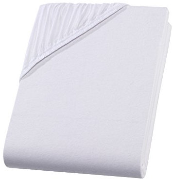 Spannbettlaken 90x200-100x200 cm Spannbetttuch 100% Baumwolle Bettlaken für Matratzen bis 25 cm Höhe, Komfort Jersey Spannbettlaken Weiß