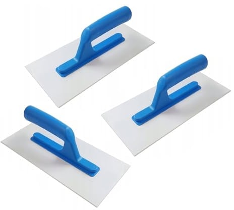 3er Set Kunststoff-Reibebrett 280 x 140 mm (11 Zoll) – 3 mm ABS-Reibebretter für mineralischen Putz und Acrylputz, Glättekelle für Strukturputz, langlebiges Putzwerkzeug