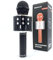 Juinteo Single Karaoke Mic, Microphone for Kids Adults, Wireless, Bluetooth, Portable Speaker, Voice-Changing Effect, Karaoke Machine, Home KTV Player, iOS and Android Supported (Black)