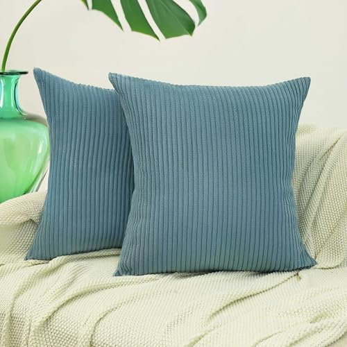 Amilian 2er Set Kissenbezug 50x50 cm - Bezüge für Sofakissen, Dekokissen, Zierkissen - Kissenhüllen 50 x 50 cm - Kissenhülle Ozeangeheimnis