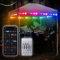 Neisouf Batterie LED Licht, Wasserdicht Außen RGB+IC Farbwechsel Licht mit APP und Fernbedienung, Chasing LED Schlauchlicht für Pavillon, Pergola, Camping (RGB+IC, 12m)