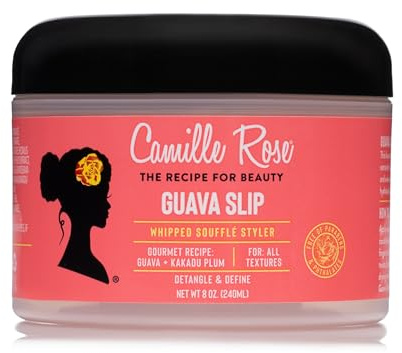 Camille Rose Guava Slip Whipped Soufflé Styler, Detangle and Define, Guava and Kakadu Plum, for All Hair Textures, 8 Oz