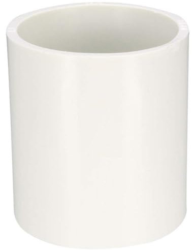 TOP-VIGOR 5Pcs 50mm Straight Metric PVC Pipe Fitting, Solvent Weld Plumbing Connectors, PVC Slip Tubing Coupling Adapter for Garden Water Pipe Connection