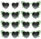 BOUBONI 4/6/8/10 Stück Herz Sonnenbrille Vintage Herzförmige Brillen Brautjungfer Sonnenbrillen für Brautpartys Hochzeiten (8, Weiß+Grün)