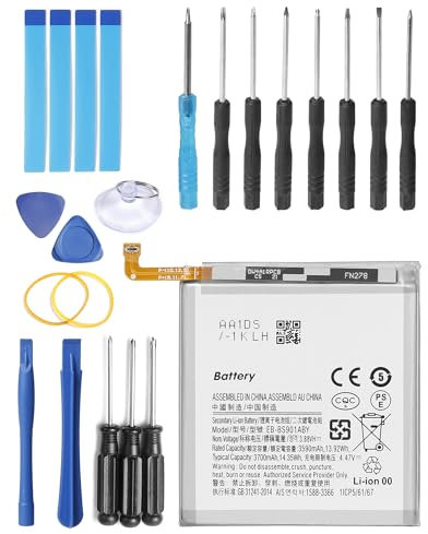 SHAWOROCE EB-BS901ABY - Batteria compatibile con Samsung cellulare Galaxy S22 5G SM-S901 S901B S901E S901F S901N S901U S901W S9010, 3700mAh 3,88V con kit di strumenti di riparazione