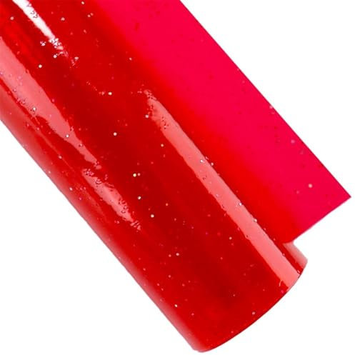 TGDGFKIAS PVC Jelly Vinyl, 30x120cm Clear Transparent Jelly Vinyl PVC Fabric With Glitter Powder Leather(Color 8)