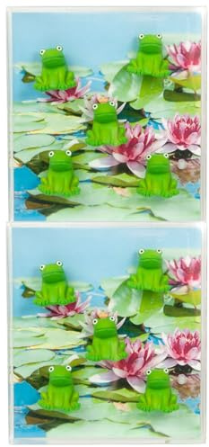 Kraftheld | 2x5er Set Deko-Magnete Frog | Frosch-Magnete bunt, dekorativ, farbenfroh | Kühlschrankmagnete in Form von Tieren, Glücksbringer | Magnet-Deko als Geschenk