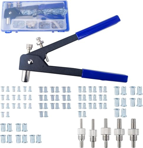 COEWUR 106 Piezas Remachadora con Remaches Herramienta con M3-M4-M5-M6-M8