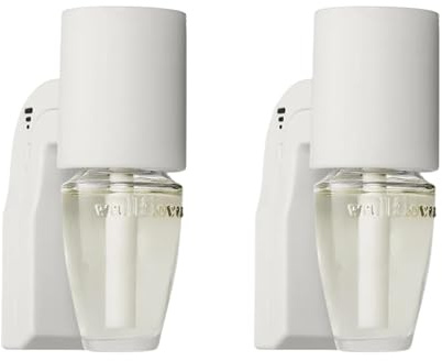 Bath & Body Works Wallflowers Fragrance Plug, White Scent Control, Plug-In Air Freshener Device with 3 Intensity Levels for Bedrooms, Bathrooms & Living Spaces - 2 Pack