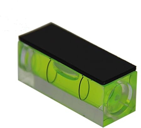 Spirit Level Leveler Magnetic Square Spirit Level Bubble Precision Horizontal Green Bullseye Scope 40x15x15mm(Non-Magnetic)