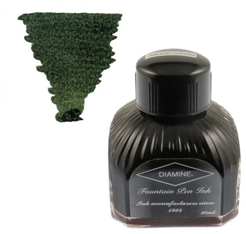 Diamine Ink 80ml Salamander Green fountain pen ink bottle