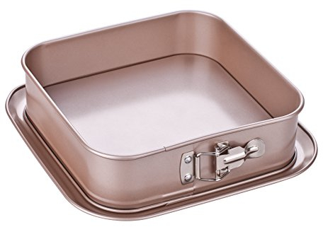 Tescoma DELÍCIA Tortiera Quadrata, Acciaio, Oro, 24 cm