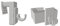 Easy-Shadow - 4 Stück Vario Florida Klemmhalter verstellbar für 12 mm Vitragestangen Cafehausstangen für Rahmenstärke 10 mm - 25 mm Montage ohne Kleben - weiß