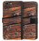 DeinDesign Klapphülle kompatibel mit Apple iPhone 7 Plus Handyhülle aus Kunst Leder schwarz Flip Case Holzoptik Holzbalken Holz