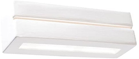 SOLLUX lighting Vega Line Wandleuchte Innen aus Keramik – Wandbeleuchtung für Wohnzimmer und Esszimmer – Flurlampe in Weiß, 32,5 x 9,5 x 9,5 cm