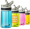 AceCamp TRITAN Trinkflasche | Sportflasche | BPA-frei I für alle Getränke I 2 x Springdeckel blau 350 ml