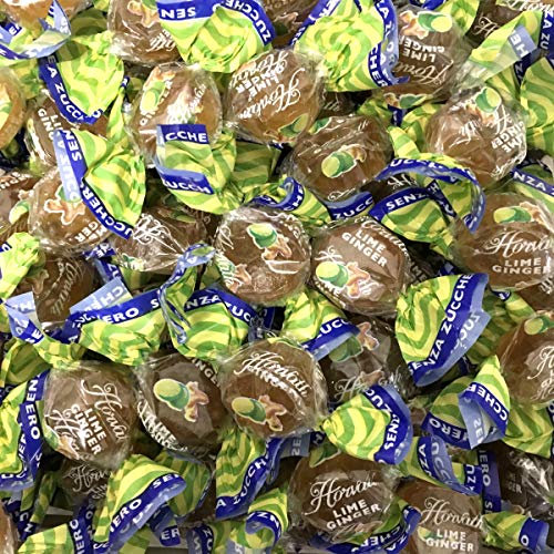 Caramelle Gommose Zenzero & Lime Senza Zucchero con edulcoranti - Moramor Zenzero Lime Horvath Confezione da Kg 1 (230 caramelle) - Senza zuccheri e Senza Glutine