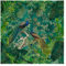 Fototapete Shabby Chic Collage Edler Pfau II Wandtapete 192 x 192cm