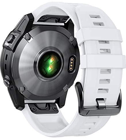 NotoCity Ersatzarmband Kompatibel mit Garmin Fenix 7S Armband, 20mm Quick Release Silikon Strap, für Garmin Fenix 6s/5s, Garmin Fenix 5s Plus/6s Pro/Garmin Instinct 2s Armband, Weiß