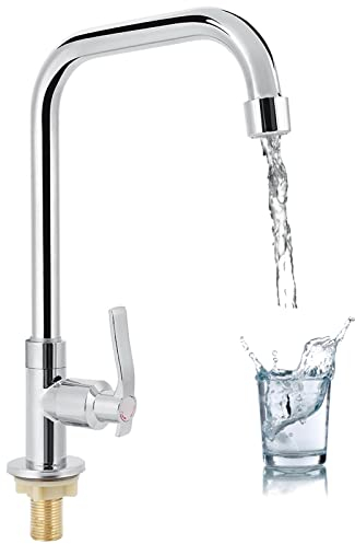 Grifos, grifos de fregadero de cocina, grifos de agua fría de una sola palanca giratoria, grifos de lavabo modernos G1/2 pulgadas, accesorios de cocina para el hogar