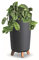 botle Blumentopf mit Füßen HOH Tube Pflanzkübe D 20 cm aus Kunststoff Matte Anthrazit Übertöpfe