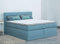 AUKONA Boxspringbett Hanna 160x200, Blau H4, 7 Zonen Taschenfederkern-Matratze, H2 H3 H4, Komfortschaum-Topper, Lieferung und Aufbau kostenlos