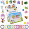 2PCS 3d Stift Vorlagen Zubehör Schablonen 3D-Druck-Zeichenbuch, Wiederverwendbare Bunte dickes Papier Vorlage，Mit 12 Farben PLA,2 Fingerkörbchen 3D-Stift Kinder DIY Geschenk