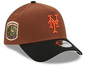 New Era New York Mets MLB Harvest World Series 1969 Brown Black 9Forty A-Frame Snapback Cap - One-Size