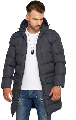 Soulstar Herren Winterparka Winter-Jacke mit Kapuze