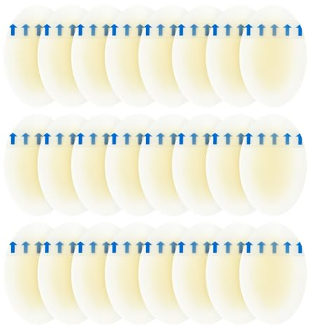 Clundoo Pansements Ampoules, 24 Pièces Ovale Pansements Hydrocolloïde Gel Bandages, Pansements Ampoules Talon, Pansements Invisibles en Gel Hydrocolloïde, pour Prévention et Soin des Ampoules au Pied