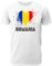 Herren T-Shirt mit Rumänien Länder Fahne/Flagge in Herzform für Fans & Supporter und Fußball EM WM - auch als Geschenk für Fußball Trikot Fans
