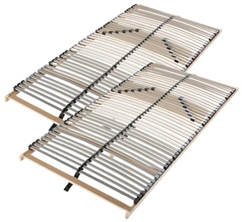 Sleepneo Lattenrost 180x200, 42 Latten, Ergonomischer 7-Zonen-Lattenrost 180 x 200 cm aus Buchenholz, Selbstmontage, hohe Traglast bis 150Kg