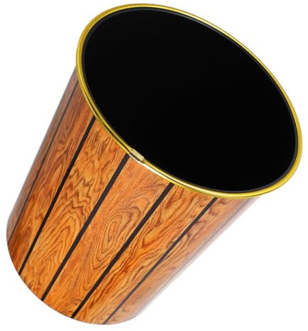 ANDRESLAD Basura Papelera De Cocina Papelera Redonda Papelera Madera Papelera De Moda Titular De Almacenamiento De Artículos Diversos Papelera De Dormitorio Papelera Antigua El Plastico