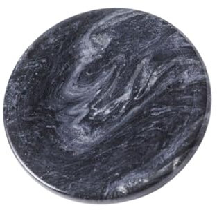 DEARMAMY Plateau Décoratif Marbre Naturel Noir Plateau à Bijoux Élégant Pour Bagues Et Accessoires Support Polyvalent Pour Clés Bijoux Et Petits Objets Décoratifs Cadeau Pour Mariage