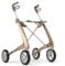 SoNa24 Carbon Ultralight Rollator byAcre - Komfort Sitzbreite 47 cm | Leichtgewichtrollator, Gehhilfe incl. Tasche | Ergogriffe | Softbereifung | Breite 66,5 cm, Länge 66 cm in 3 Farben (champagner)