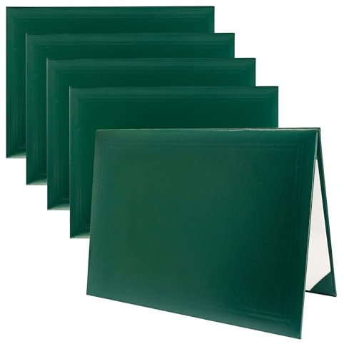 GraduatePro Certificate Holder A4 Diploma Cover Document Padded Graduation University Paper Smooth Forest 5pcs