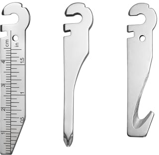 Roxon FT09 Build Your Own Multitool Accessory für Flex | Auswechselbare Werkzeuge 3-tlg. Set inkl. Seilschneider & Feile+Lineal+Schlitzschraubendreher & Kreuzschlitzschraubendreher