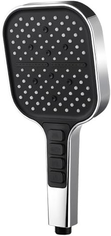 MILIWAN Soffione Doccia ad Alta Pressione Soffione Doccia Anticalcare Telefono Doccia Grande Larghezza 13cm Shower Head Risparmio Idrico con 7 Tipi di Getto Cromato (Aggiornato)