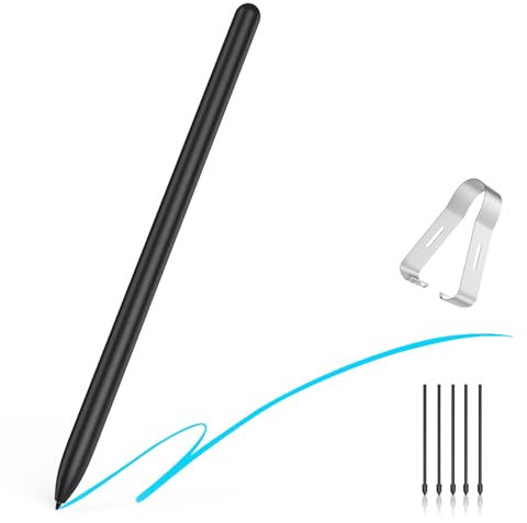 MoKo Galaxy Tab S9 FE S Pen para Samsung Galaxy Tab S10/S9/S8/S7/S6 Lite S Pen de Repuesto + 5 Puntas Gratis para Samsung Galaxy Tab S6 Lite Pen, Negro