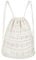 MilyaDE Sommer Rucksack mit Kordelzug Böhmische Turnbeutel mit Tunnelzug Jutebeutel Strandbeutel Stofftasche, Beige