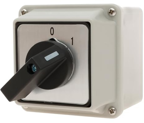 Universal-Nockenschalter 2 Polig Umschalter (Aus-An) 220V 20A Universal Drehschalter Hauptschalter für Zuhause, Einkaufszentrum, Fabrik, Werkstatt