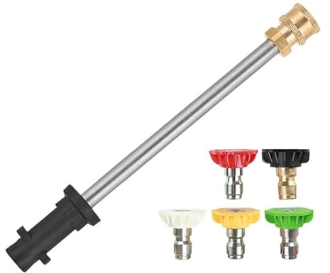 Hochdruckreiniger-Verlängerungslanze | Schnellkupplung mit hoher Reichweite for große SUV-Pickup-Fahrzeuge(46.5cm Five Nozzles)