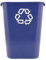 Rubbermaid Commercial Products FG295773BLUE Recyclingbehälter neben Schreibtisch, groß, 39,03 L, Blau