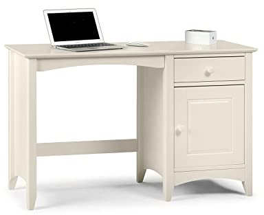 Julian Bowen CAM012 CAMEO Desk, Lacquered Pine & MDF, Stone White