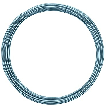 Vaessen Creative Aluminiumdraht, 1.5mm x 5m, Aluminium Wire, Basteldraht, Dekodraht, Floristikdraht Aludraht Schmuck 1,5 mm x 5 Meter | Biegsam Schmuckdraht Eisblau, Ice Blue, 500 x 0.15 x 0.15 cm, 24241-021