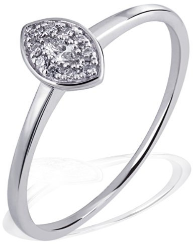 Goldmaid Damen-Ring 14 Karat (585) Weißgold Diamant Gr.58 (18.5) Pa R6579WG58 Verlobungsring Diamantring
